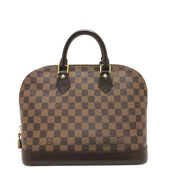 LOUIS VUITTON N51131 Damier Alma Bags Tote Bag Hand Bag Brown/GoldHardware - Picture 1 of 16